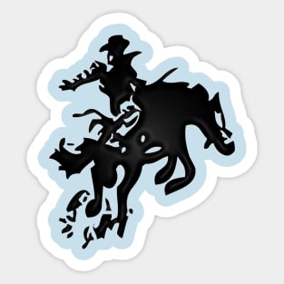 Western Era - Cowboy on Horseback 10 Sticker